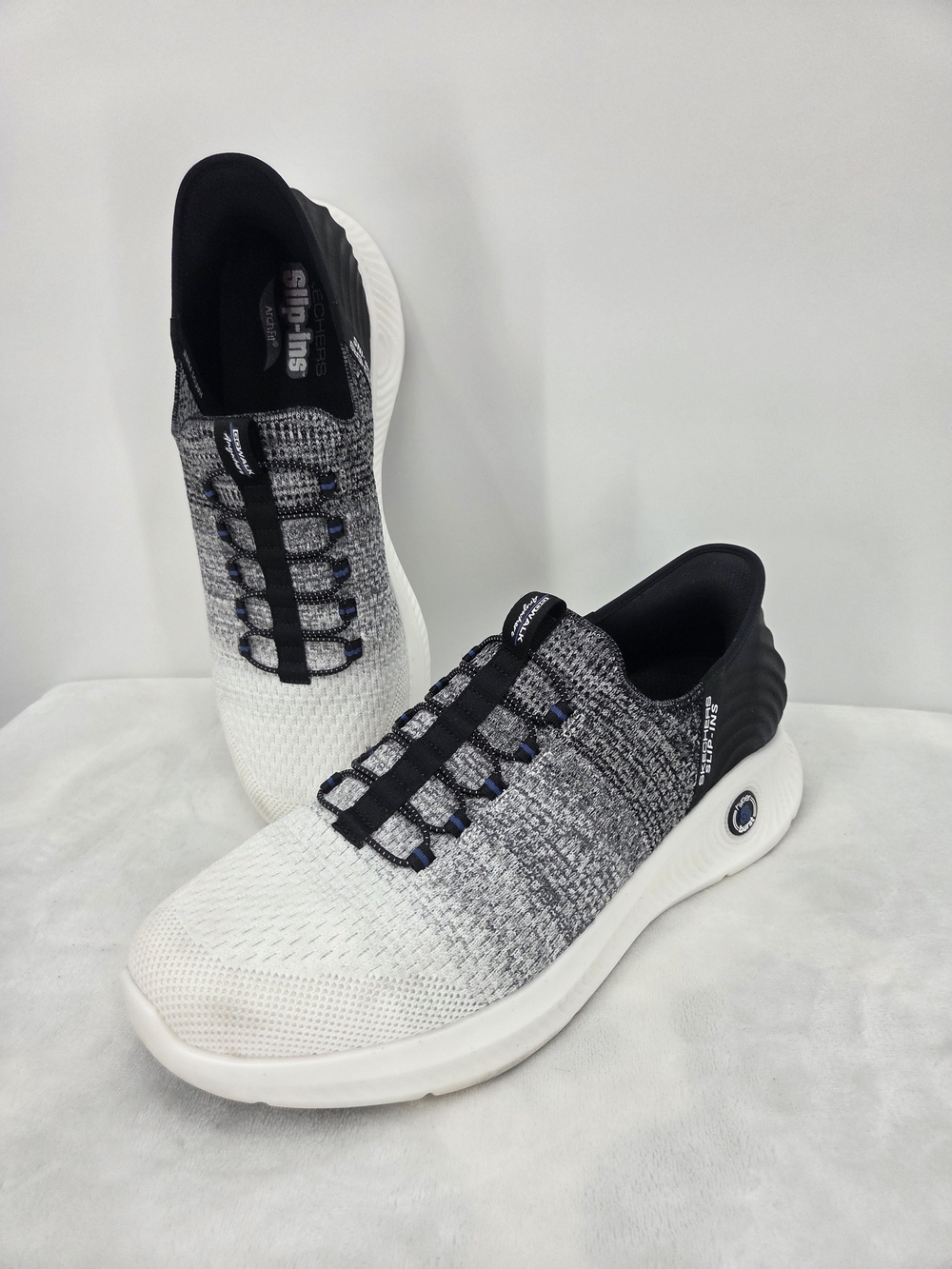 Skechers GO WALK Anywhere Amir Slip-ins Arch Fit Men’s 12 White Black